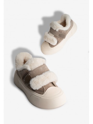 Кеди з хутром жіночі Fidelitti