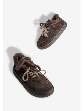 Кеди з хутром жіночі Fidelitti