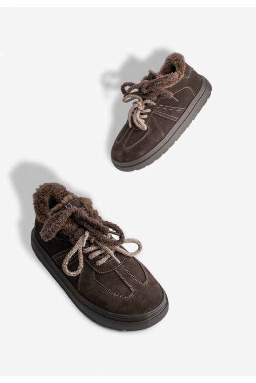 Кеди з хутром жіночі Fidelitti