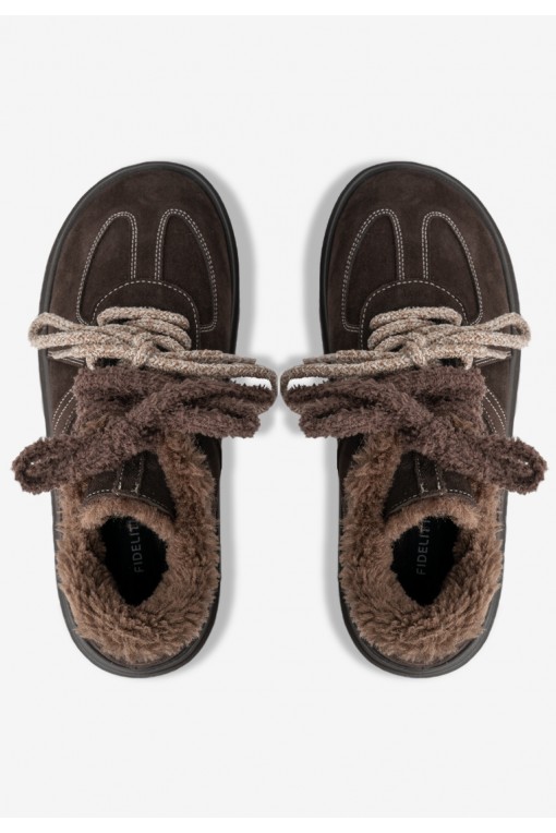 Кеди з хутром жіночі Fidelitti