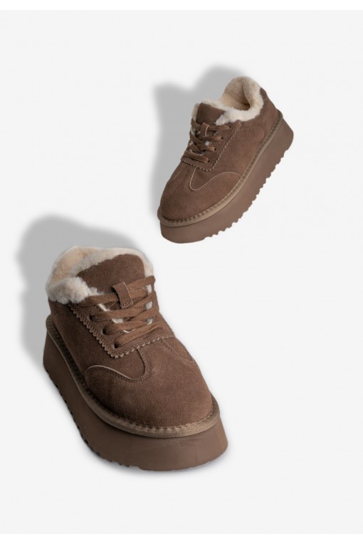 Кеди з хутром жіночі Fidelitti