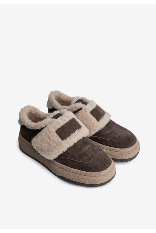 Кеди з хутром жіночі Fidelitti
