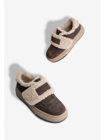 Кеди з хутром жіночі Fidelitti