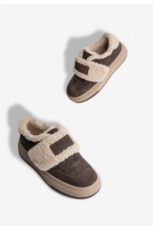 Кеди з хутром жіночі Fidelitti