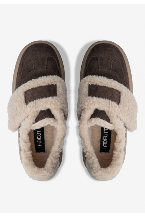 Кеди з хутром жіночі Fidelitti