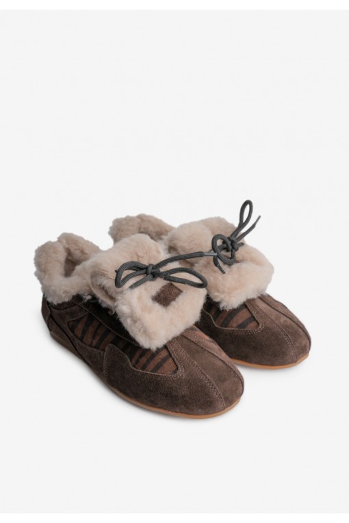 Кеди з хутром жіночі Fidelitti
