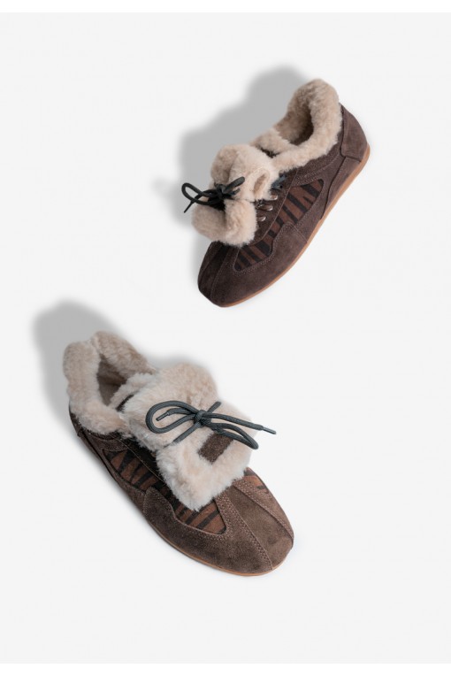 Кеди з хутром жіночі Fidelitti