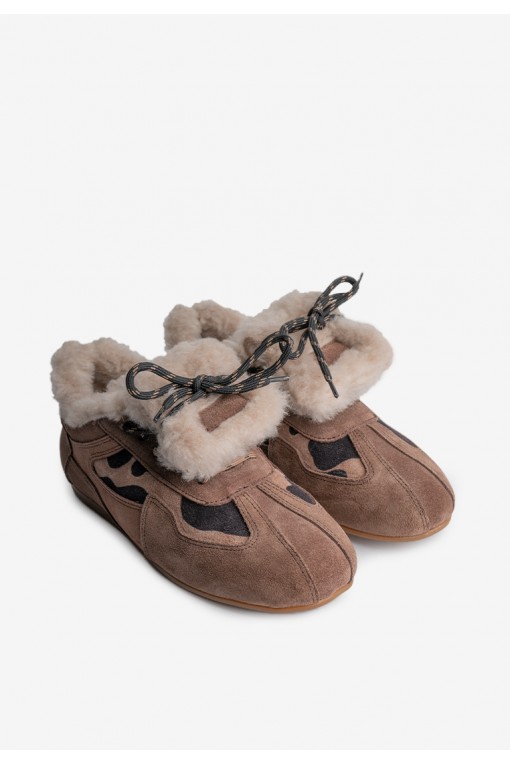 Кеди з хутром жіночі Fidelitti