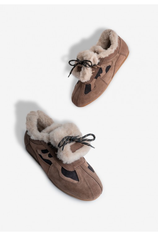 Кеди з хутром жіночі Fidelitti