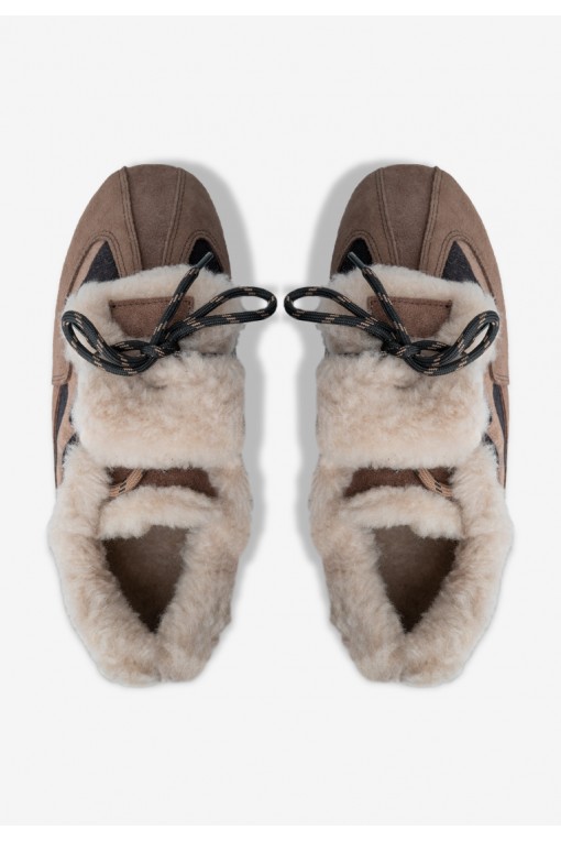 Кеди з хутром жіночі Fidelitti