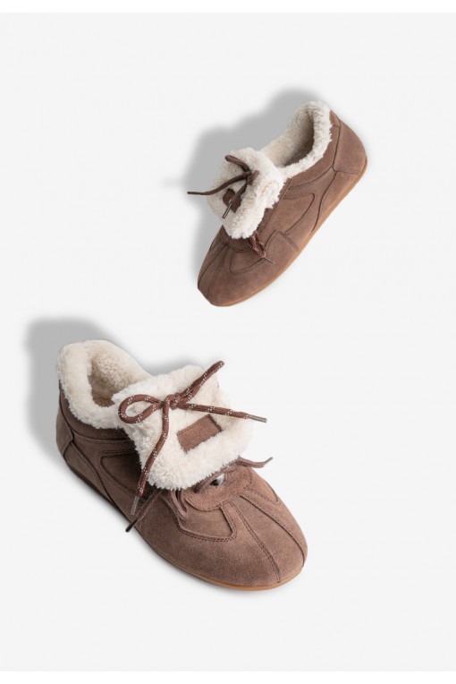 Кеди з хутром жіночі Fidelitti