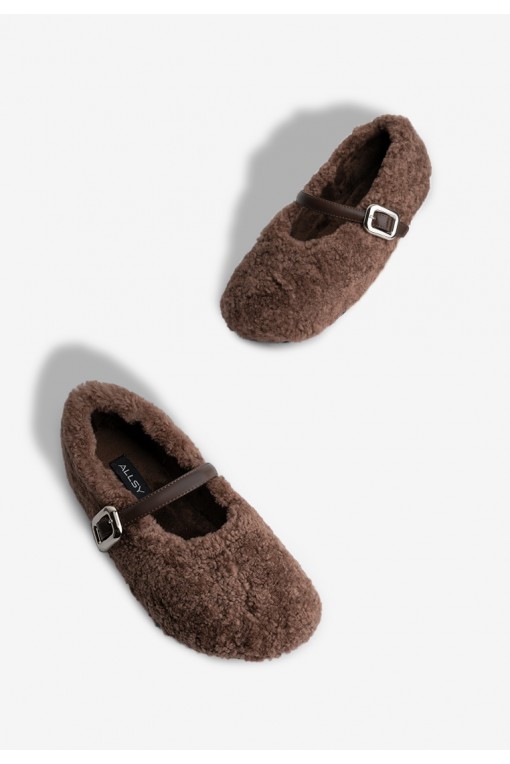 Балетки з хутром жіночі Fidelitti