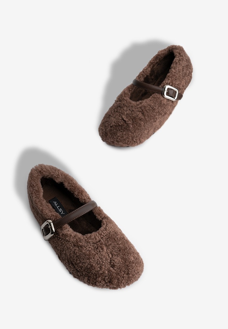 Балетки з хутром жіночі