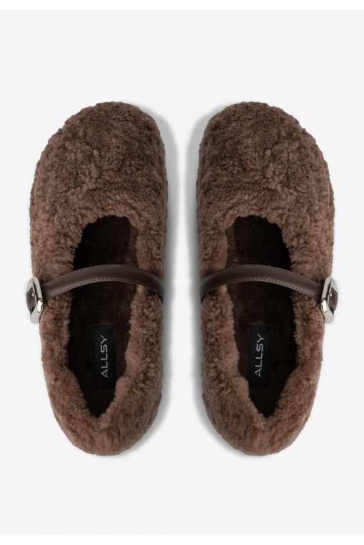 Балетки з хутром жіночі Fidelitti