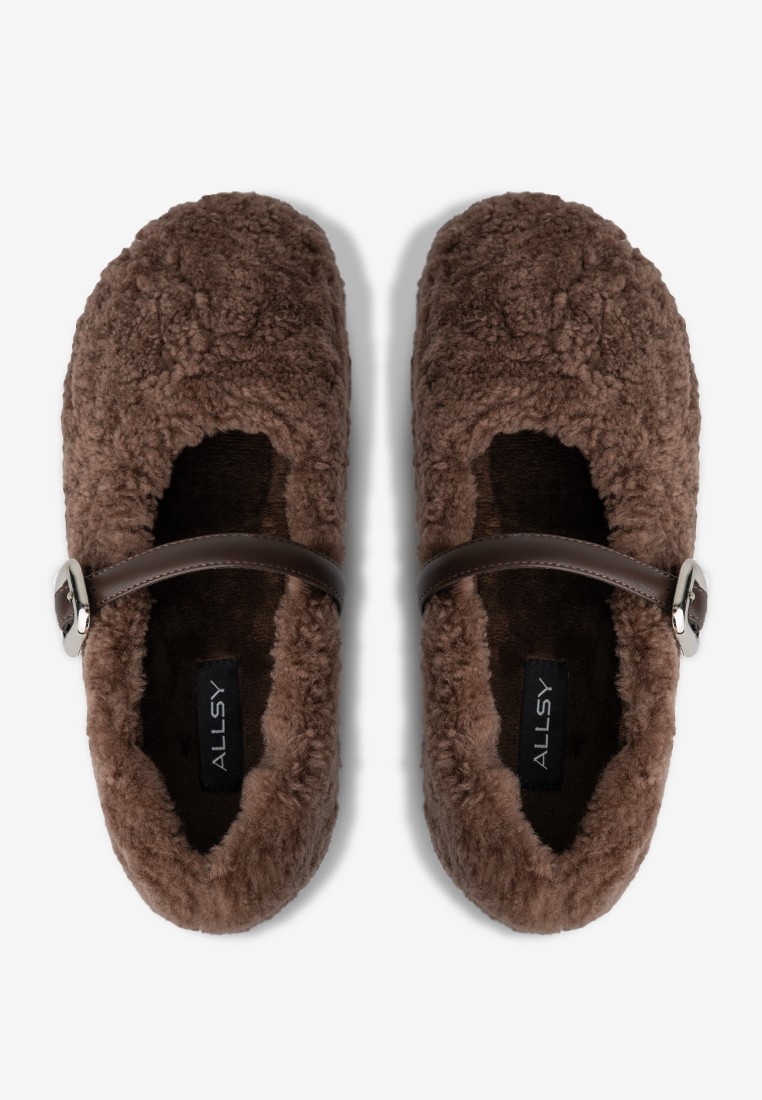 Балетки з хутром жіночі