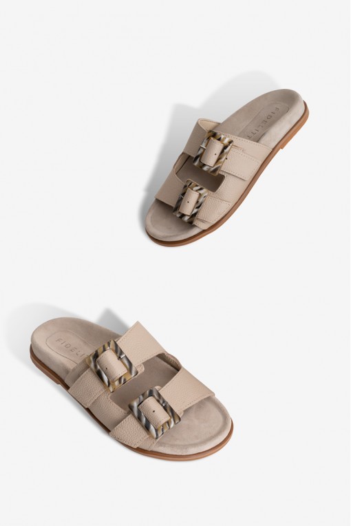 Шльопанці шкіряні жіночі Fidelitti