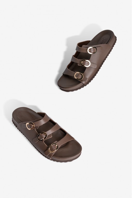 Шльопанці шкіряні жіночі Fidelitti