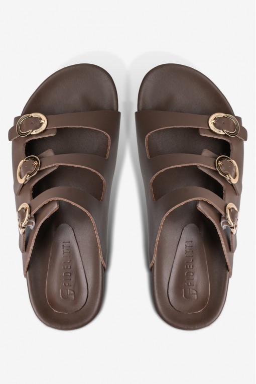 Шльопанці шкіряні жіночі Fidelitti