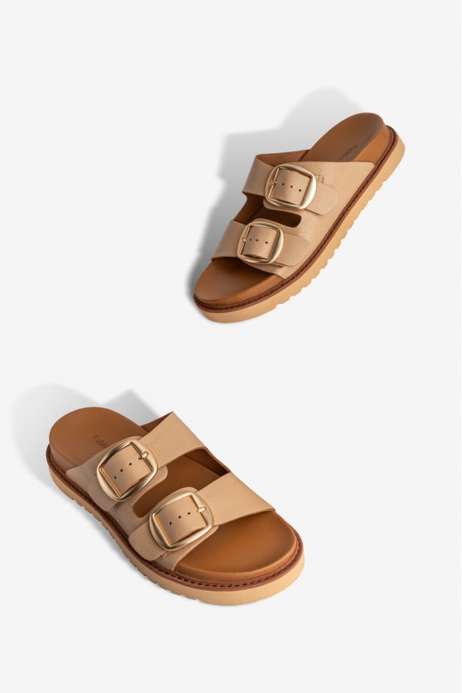 Шльопанці шкіряні жіночі Fidelitti