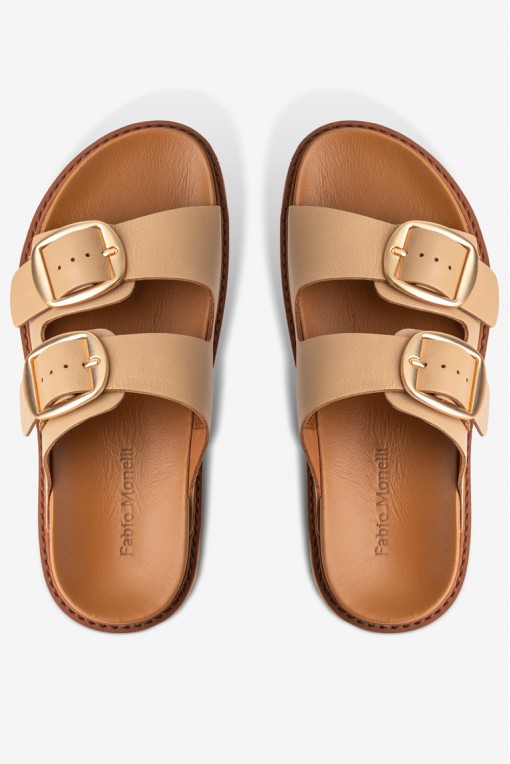 Шльопанці шкіряні жіночі Fidelitti