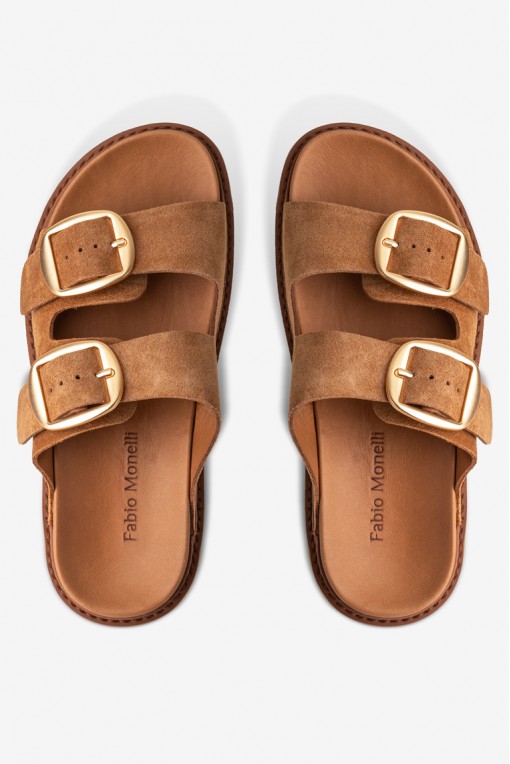 Шльопанці шкіряні жіночі Fidelitti