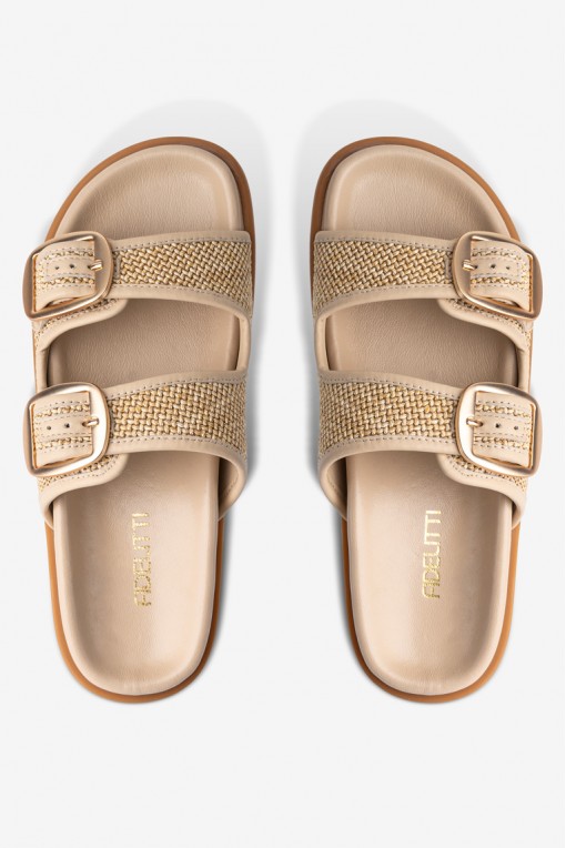 Шльопанці шкіряні жіночі Fidelitti